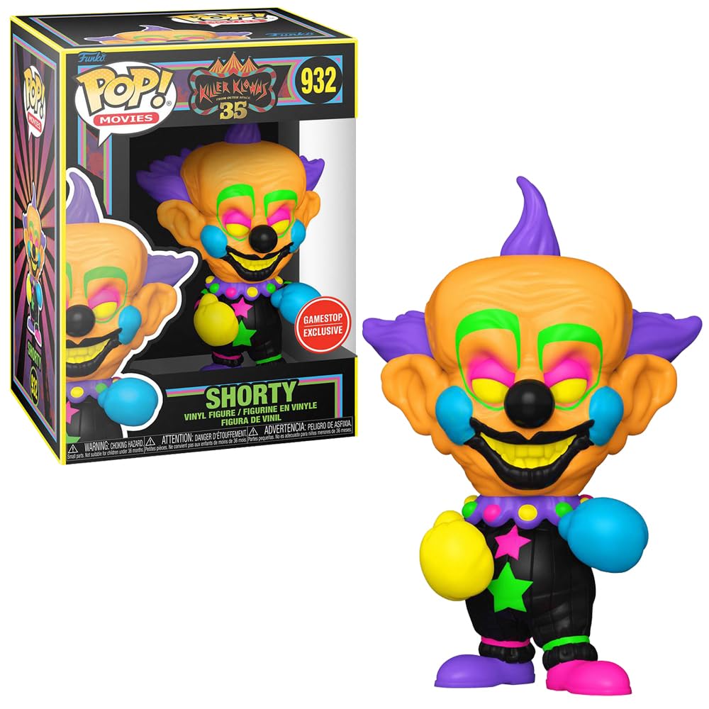 Funko POP! Shorty in Blacklight Killer Klowns from Outer Space 35th Anniversary POP! Movies Gamestop Exclusive Vinyl Figure