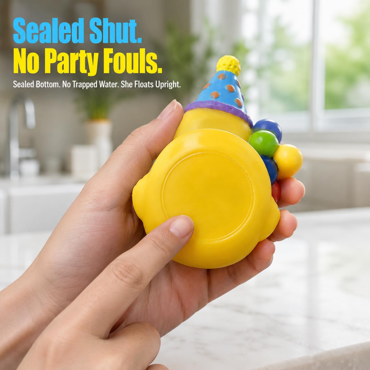 DUCKY CITY 3 Inch Birthday Party Rubber Duck [Sealed, Floats Upright] | Happy Birthday Duck Gift, Party Favor, Decor | Baby Safe Themed Bath Toy