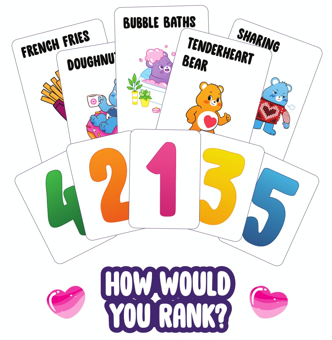 FIRST TO WORST: Care Bears Family Party Game - The Card Game About How Your Friends Rank Things for Kids, Stocking Stuffers, Family Game Night