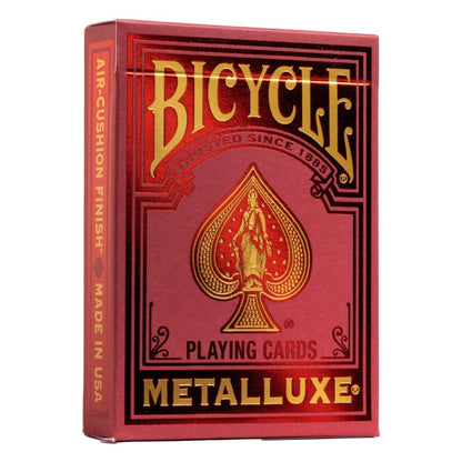 Bicycle Metalluxe Red Playing Cards - Premium Metal Foil Finish - Poker Size