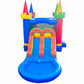 Pogo Bounce House Inflatable Jump Castle Dual Lane Water Slide, Rainbow