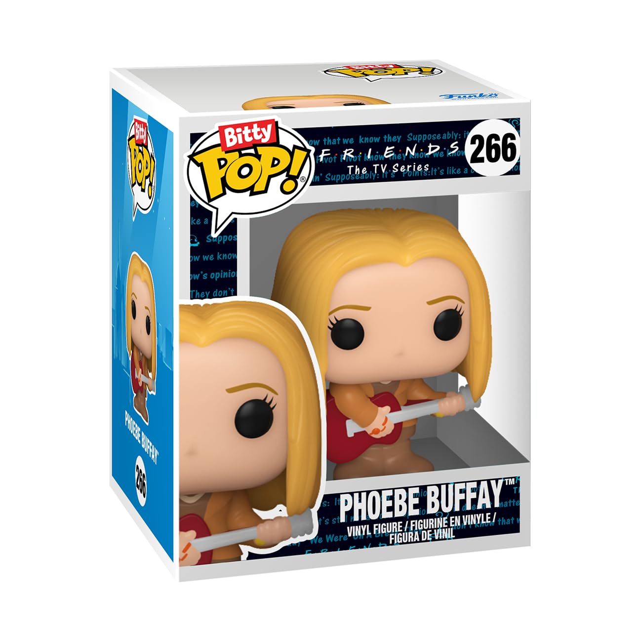 Funko Bitty POP! Friends - Phoebe, 4-Pack and A Surprise Mystery Mini Figure - 0.9 Inch (2.2 Cm) Collectable - Stackable Display Shelf Included - Gift