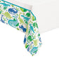 Blue & Green Plastic Dinosaur Table Cover (54"x84") 1 Count - Perfect for Kids' Parties, Jurassic-Themed Celebrations