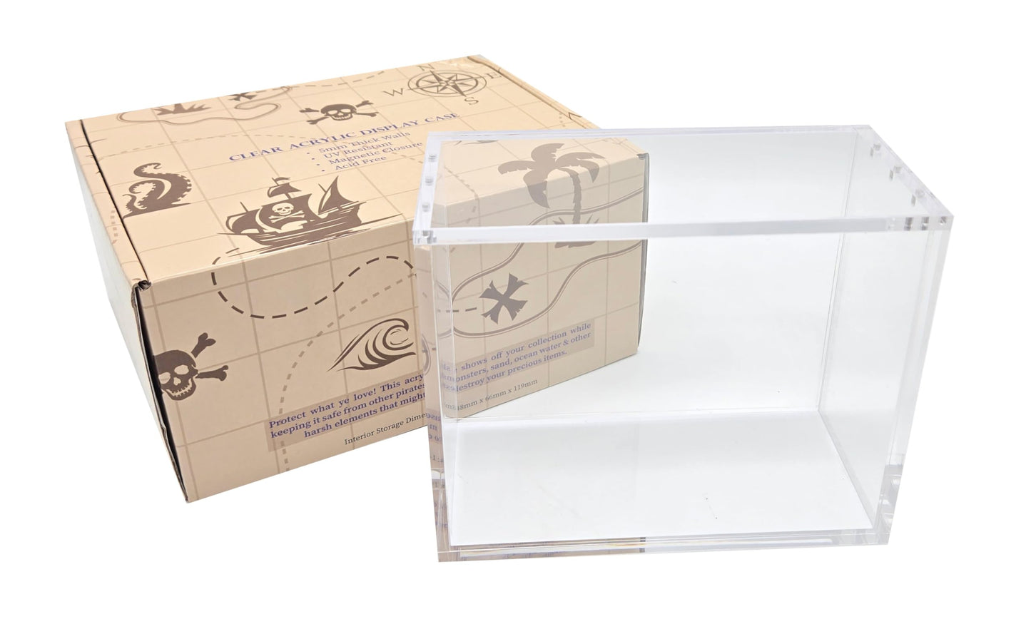 One Piece Booster Box Acrylic Case - Premium UV Protected Clear Display Case for TCG One Piece Card Game USA Version | 8mm Thick Walls Strong Magnetic