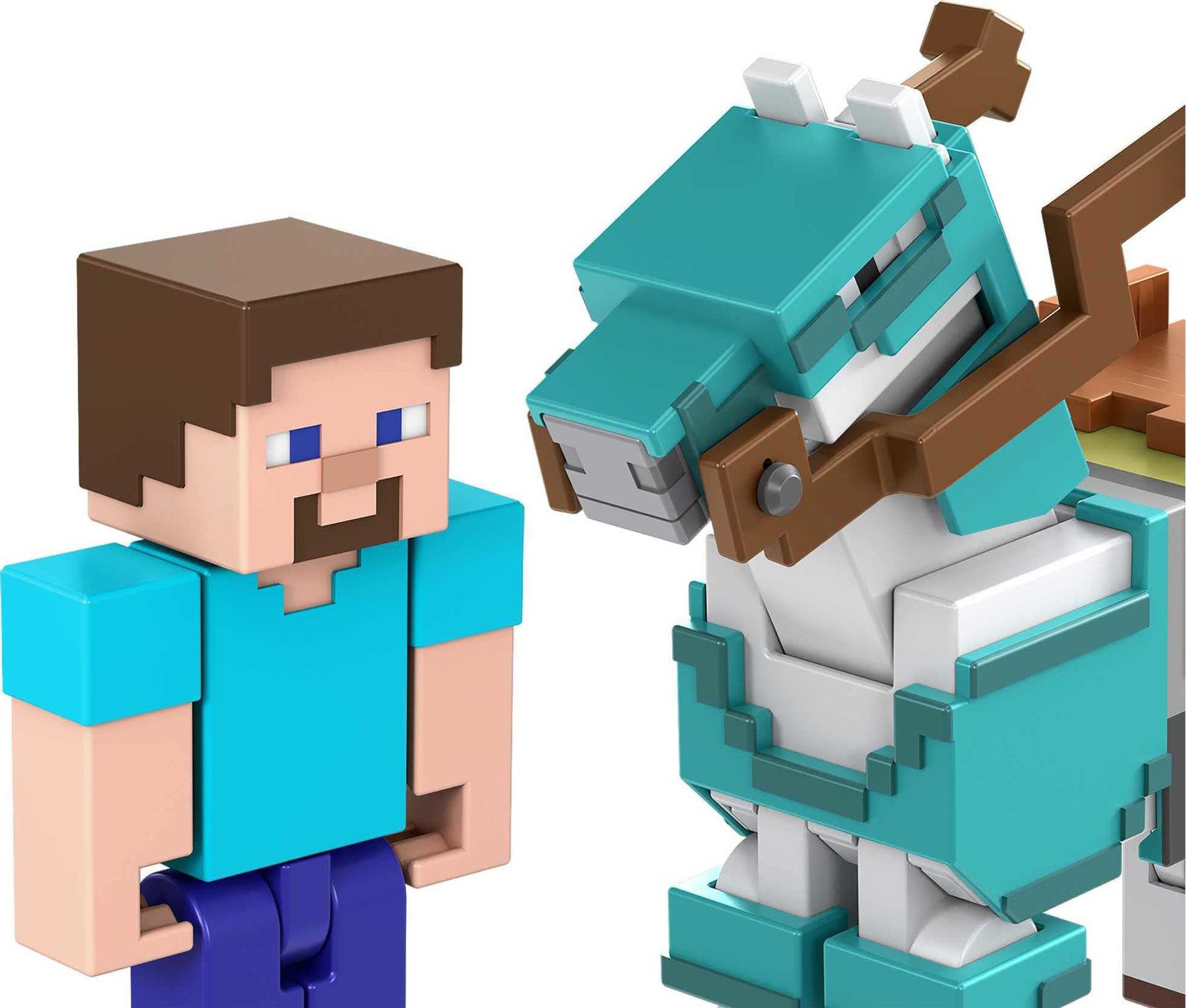 Mattel Minecraft Action Figure 2-Pack with Skeleton & Trap Horse Collectible Figures & Accessories, 3.25-inch Scale Toy Set