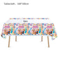 SUTRADHAR 2pcs Kids Cartoon Birthday Party Tablecloth Table Cover,Kids Cartoon Birthday Supplies Decorations (70'' x 42'') (2pcs)