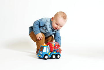 Wow Toys Mix ‘n’ Fix Mike - Construction Cement Mixer Truck with Driver Figure | Friction Powered, No Batteries, Safe Toddler Toy Ages 1-5