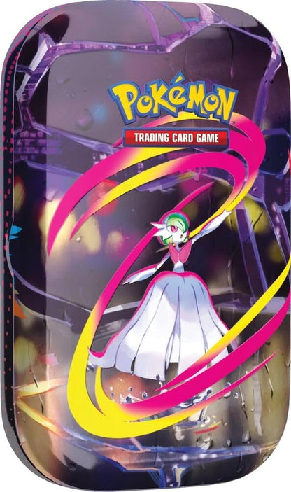 Pokemon Trading Card Game TCG Mega Evolutions Mini Tins - 2 Packs, 1 Destined Rivals, 1 Mega Evolution Plus Sticker and Art Card (Mega Gardevoir)