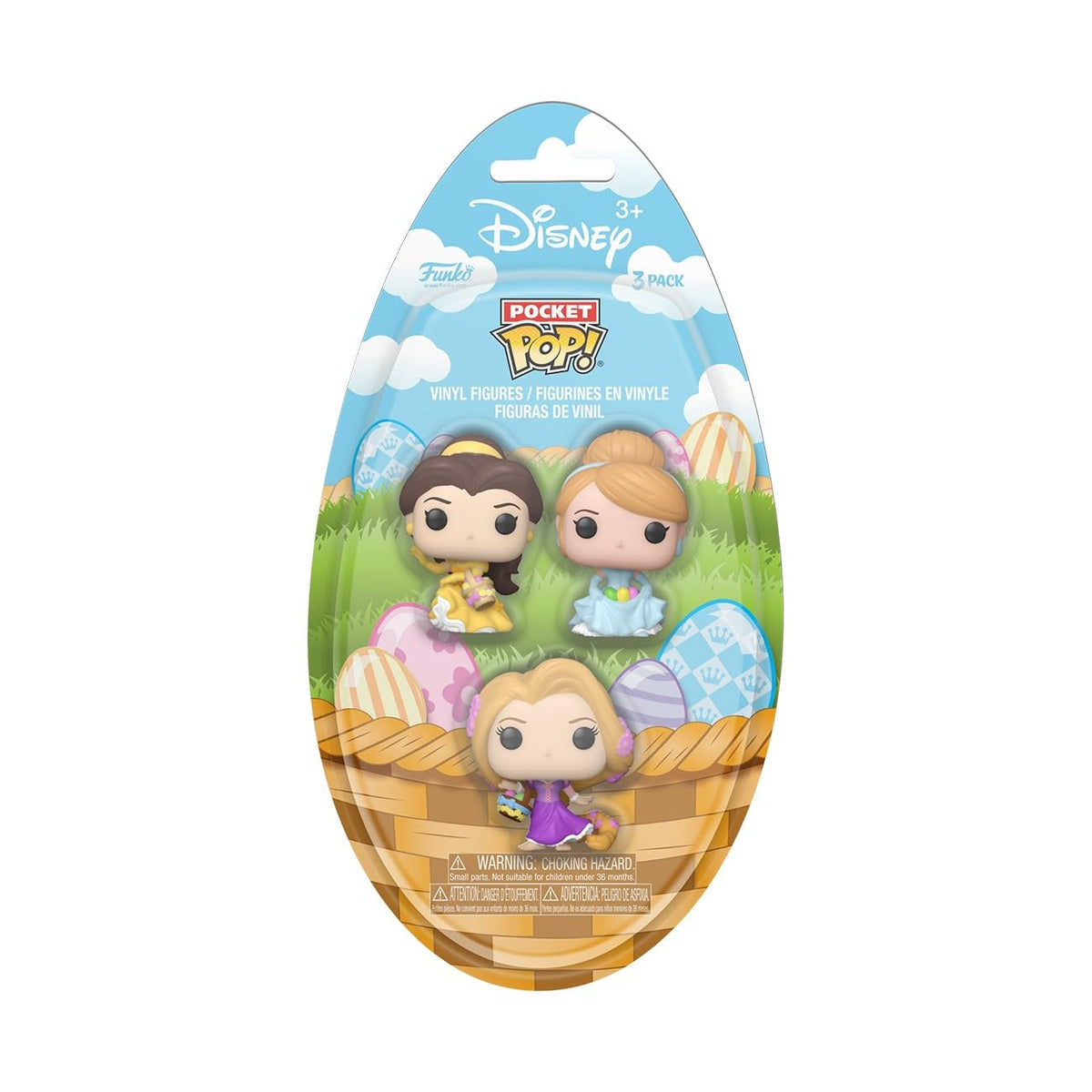 Funko Pocket Pop!: Easter 3-Pack - Belle, Cinderella, Rapunzel