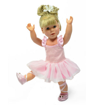 Ballet Ballerina Dance Doll Dress Clothing - Fits American Girl and 18 inch Doll - Ballet Slippers Also Included