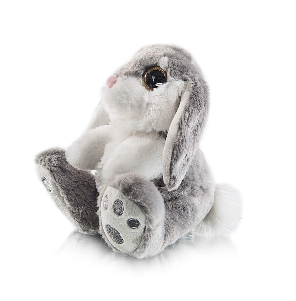 My OLi Easter Bunny Stuffed Animal 8.5in Plush Easter Rabbits Stuffed Animals with Floppy Ear Bedtime Friend Soft Toy Gifts for Kids Girls Boys, Gray