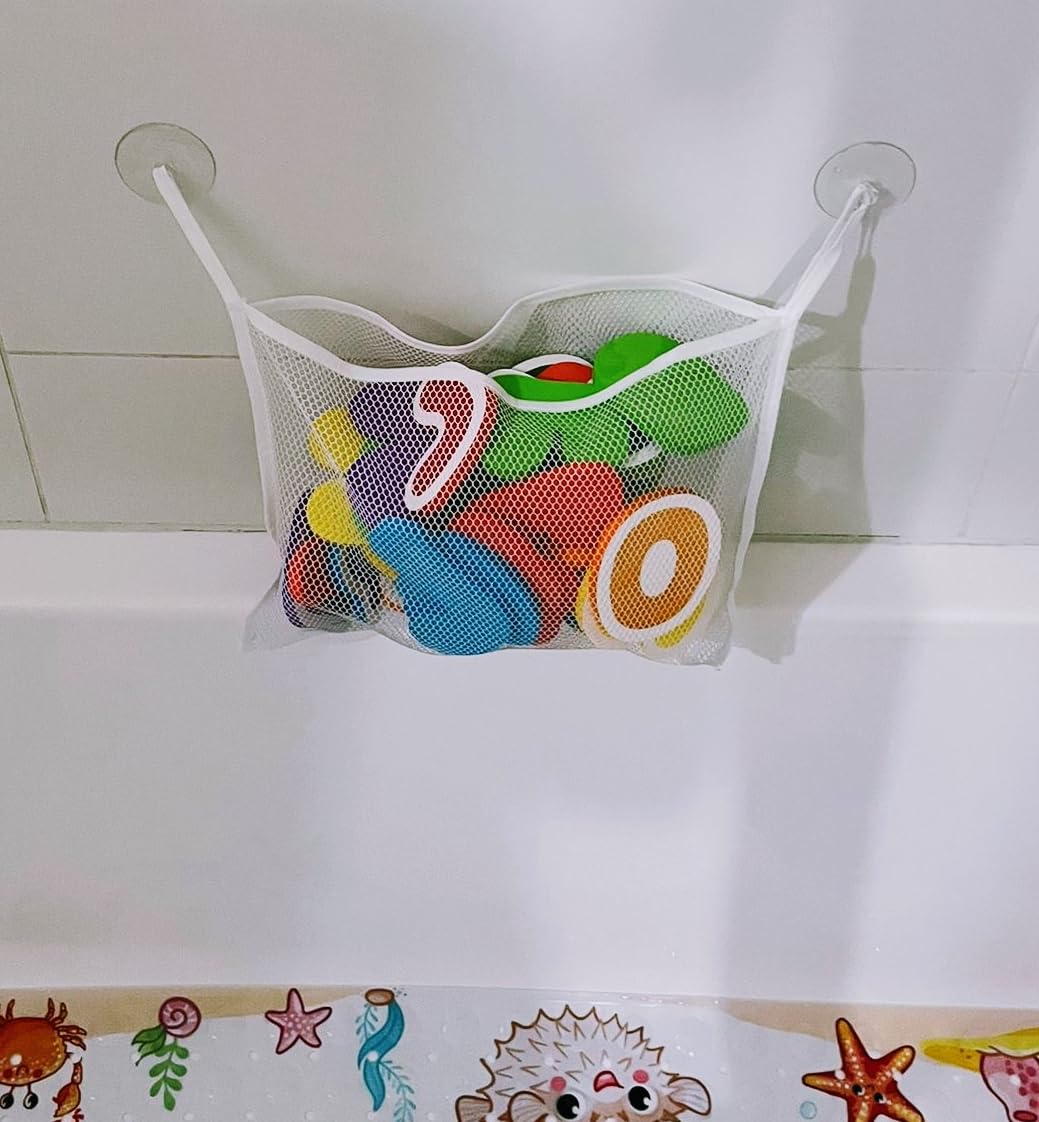 Hebrew Alef Bet Bath Letters - Jewish Alphabet Toy for Toddlers (37pcs) + Mesh Bag - Learn Hebrew in the Tub