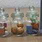 3pc Miniature Food Chocolate Cake Candy Cookie Dollhouse Cake in Clear Glass Mini Bottle Fruit Food #MF083