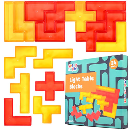 Spark & Wow Light Table Blocks, 12 Shapes, Two Colors