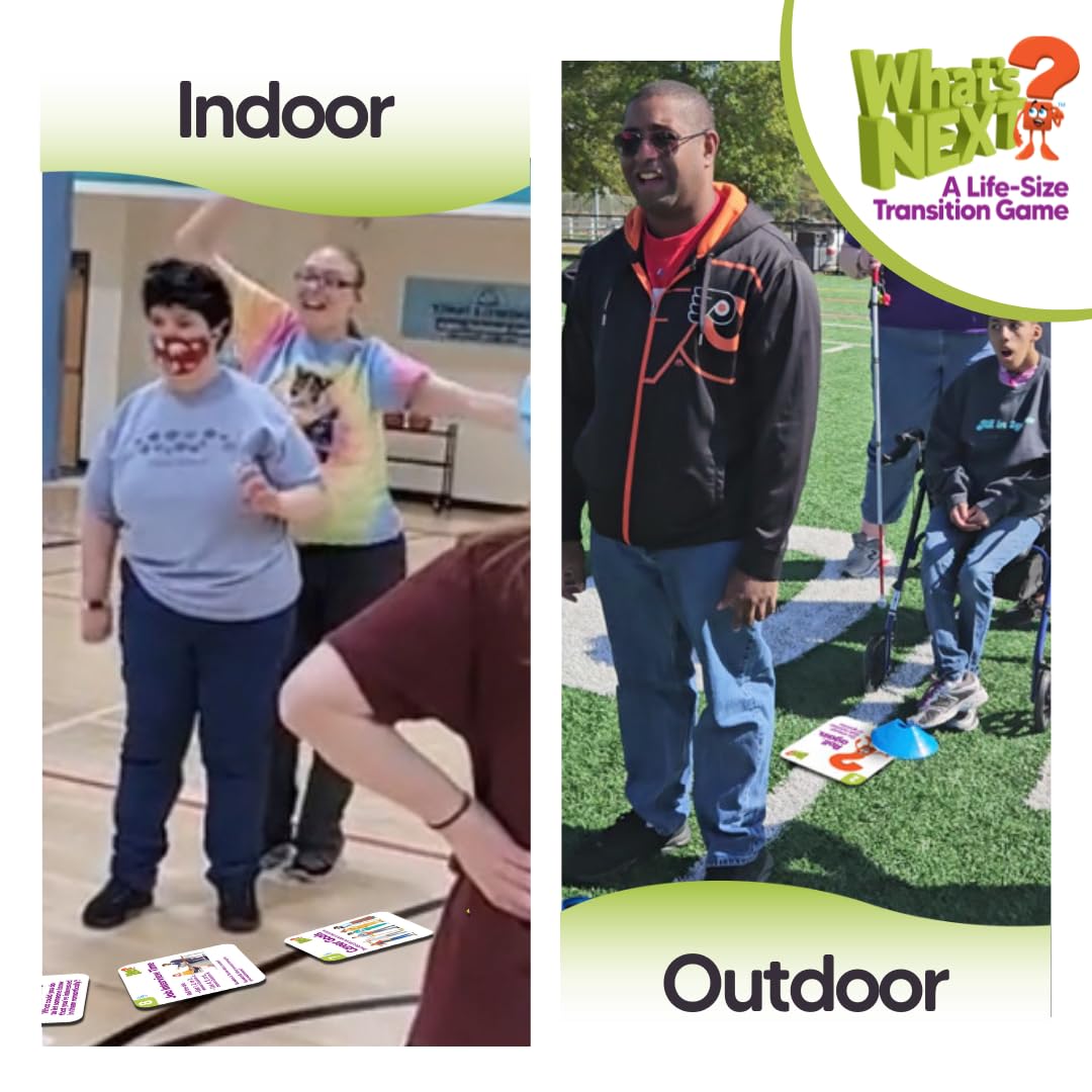 M&J Games What's Next? A Life-Size Transition Game, Jumbo Size Inclusive Floor Game, Board Game for Neurodivergent & Autistic Individuals, Work on