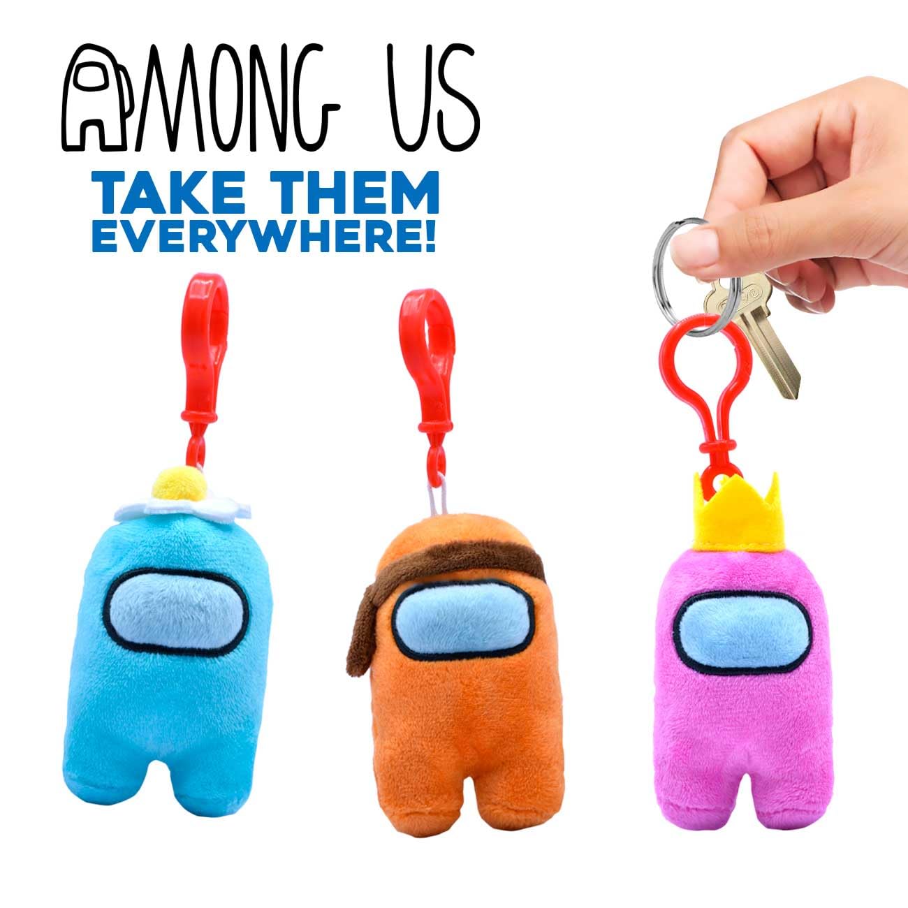 Just Toys LLC Among US 3" Plush Backpack Hangers - Series 2