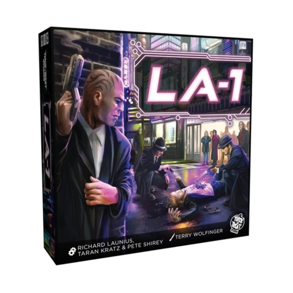 Trick or Treat Studios Officially Licensed - LA-1 Game | Cyber Noir Cooperative Story-Driven Mystery Tabletop Game | 1-5 Players | Ages 14+