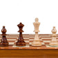 Wegiel Handmade European Professional Tournament Chess Set - Wooden 21 Inch Folding Board with Felt Base & Hand Carved Chess Pieces - Compartment
