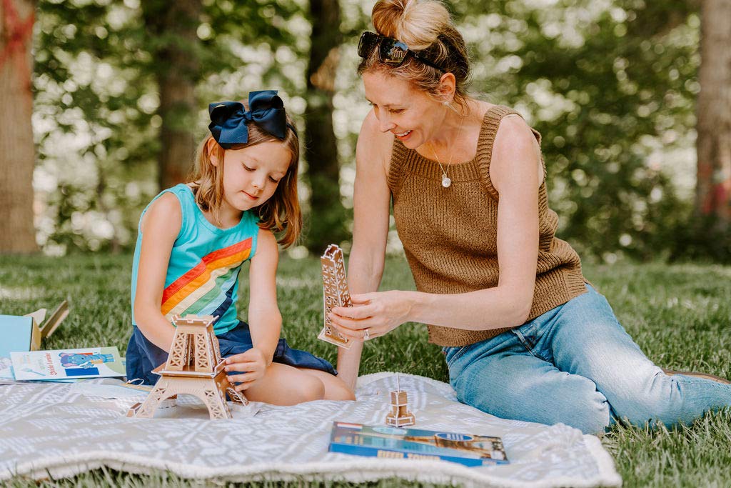 Little Learning Hands 3D Puzzles for Adults and Kids | France Eiffel Tower Puzzle 3D Model Kit | Eiffel Tower Architecture Model Building Kit |