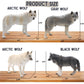ZAGA Toys Wolf Bundle | 8-Piece Arctic, Grey & Black Wolf Figurines | Lifelike Wildlife Playset for Enthusiats & Collectors | Seasonal Animal Display