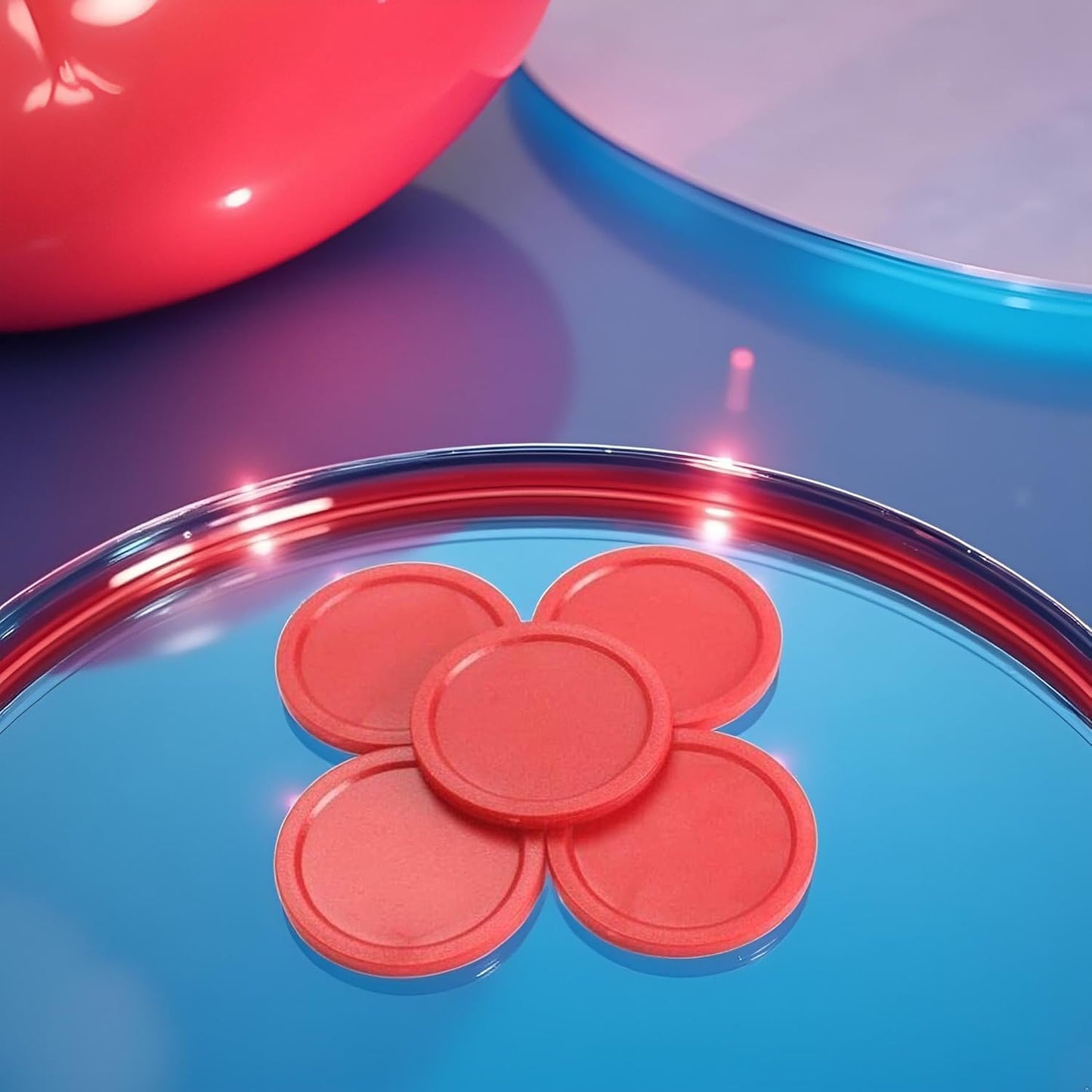 5Pcs Air Hockey Table Pucks, 2-inch, 50mm, for Arcade Tables, Convenient and Attractive Air Hockey Arcade