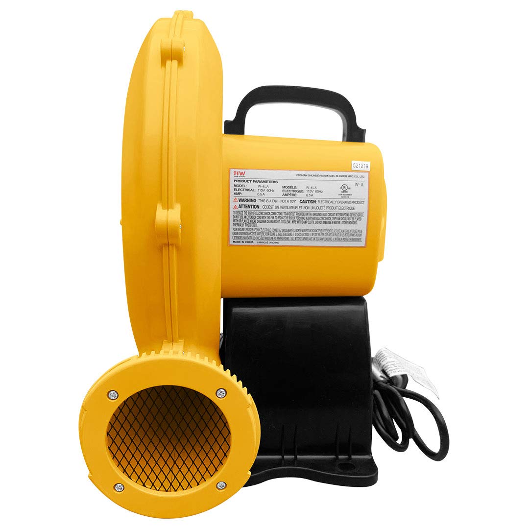 REH 0.75HP 750W Bounce House Blower Fan for Inflatable Bouncy Castles, Compact 6.5 Amp Air Blower Fan for Bouncy House for Kids