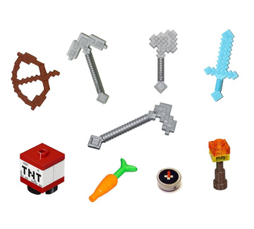 LEGO Minecraft Minifigure Accessory and Weapon Pack (for Steve Alex),16 pcs
