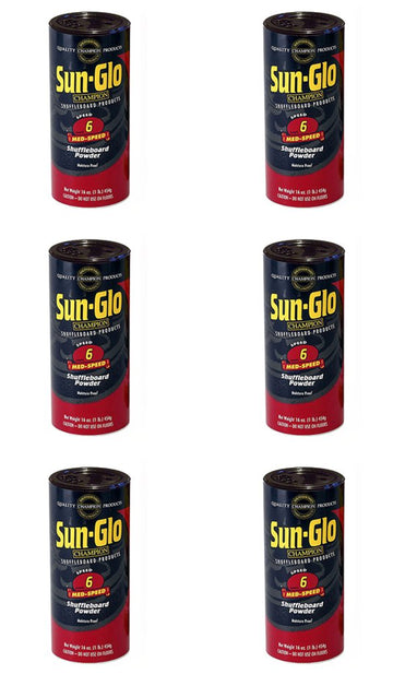 Sun-Glo Speed #6 Shuffleboard Table Powder Wax - 6 Cans