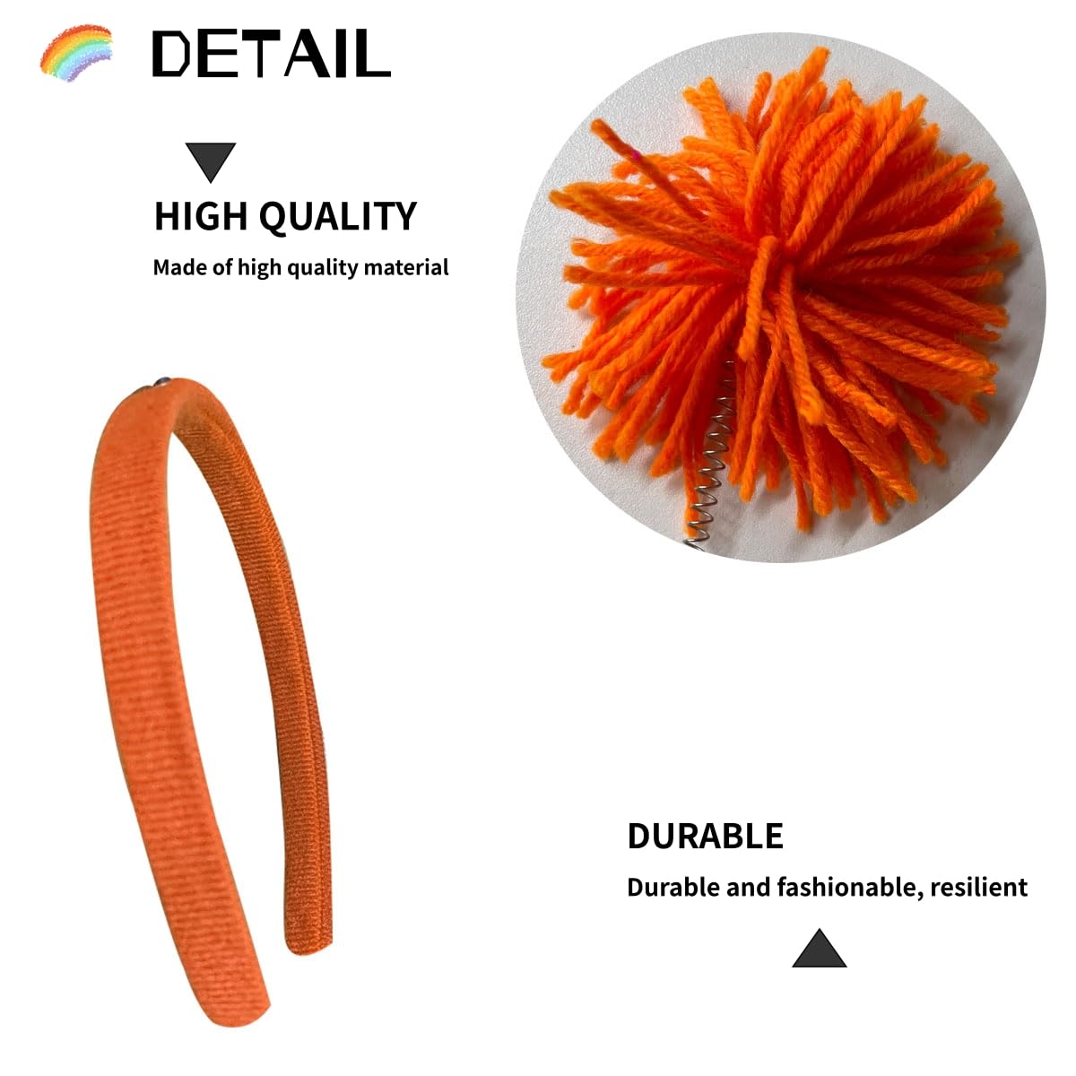 LEKTIST Headwear, 3PCS Pom Pom Headband - Fun Party Accessory for Women (Mixed-Color)