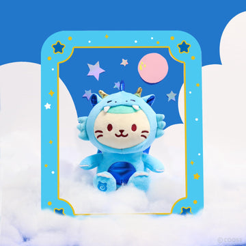 Anirollz Stuffed Animal Plush Toy - 8" Medium Dragon Sitting Plush Doll | Soft, Squishy, Warm, Cute, Comfort, Safe | Birthday Kawaii Mint Kitty Cat in
