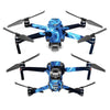 MightySkins Skin Compatible with DJI Mavic 2 Pro or Zoom - Blue Flames | Protective, Durable, and Unique Vinyl Decal wrap Cover | Easy to Apply