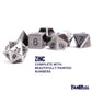 FanRoll 16mm Metal Polyhedral DND Dice Set: Antique Silver, Role Playing Game Dice for Dungeons and Dragons