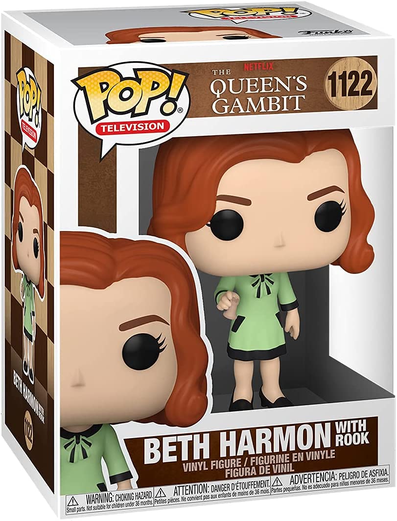 Beth Harmon with Chess Piece Vinyl Figure #1123 Queens Gambit (Includes Compatible Pop Box Protector)
