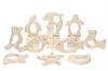 Penta Angel 10Pcs Wood Teething Rings Pain Relief Natural Wood Teething Toys Wooden Teether Animals for Infant Toddler, Turtles Swallows Dolphins