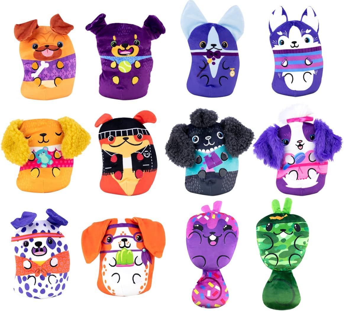 Dogs vs Squirls Mystery Bag 2pk Chonk | Super-Soft and Bean-Filled Plushies | Collect These as Desk Pets, Fidget Toys, or Sensory Toys | Great