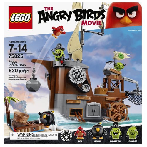 LEGO Angry Birds 75825 Piggy Pirate Ship Building Kit (620 Piece)