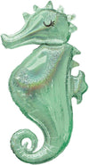 Anagram 3780001 Mermaid Wishes Seahorse Supershape Foil Balloon
