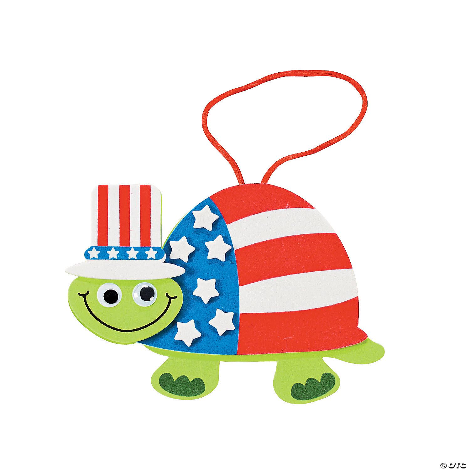 Patriotic Turtle Foam Ornament Craft Kit - Crafts for Kids and Fun Home Activities