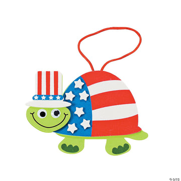 Patriotic Turtle Foam Ornament Craft Kit - Crafts for Kids and Fun Home Activities