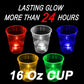 Glow in the Dark Beer Pong Set, Party Games for Beer Pong Table, 22 Light up Cups (5 Colors), 6 Glow Balls, 22 LED Lights, Storage Bag, Night Games