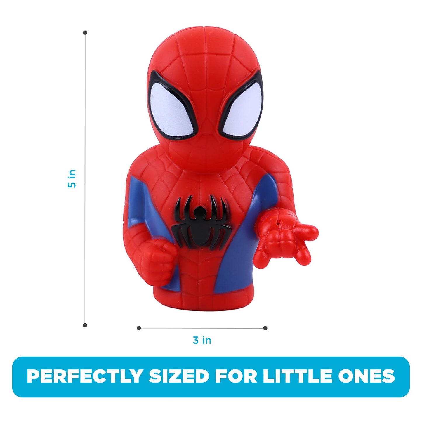 Marvel Spidey & Friends - Plus Avengers - 5 Piece Bath Squirter Bucket Set -Bath Toys for Baby and Toddlers - Includes Organizer Bucket - Store Bath