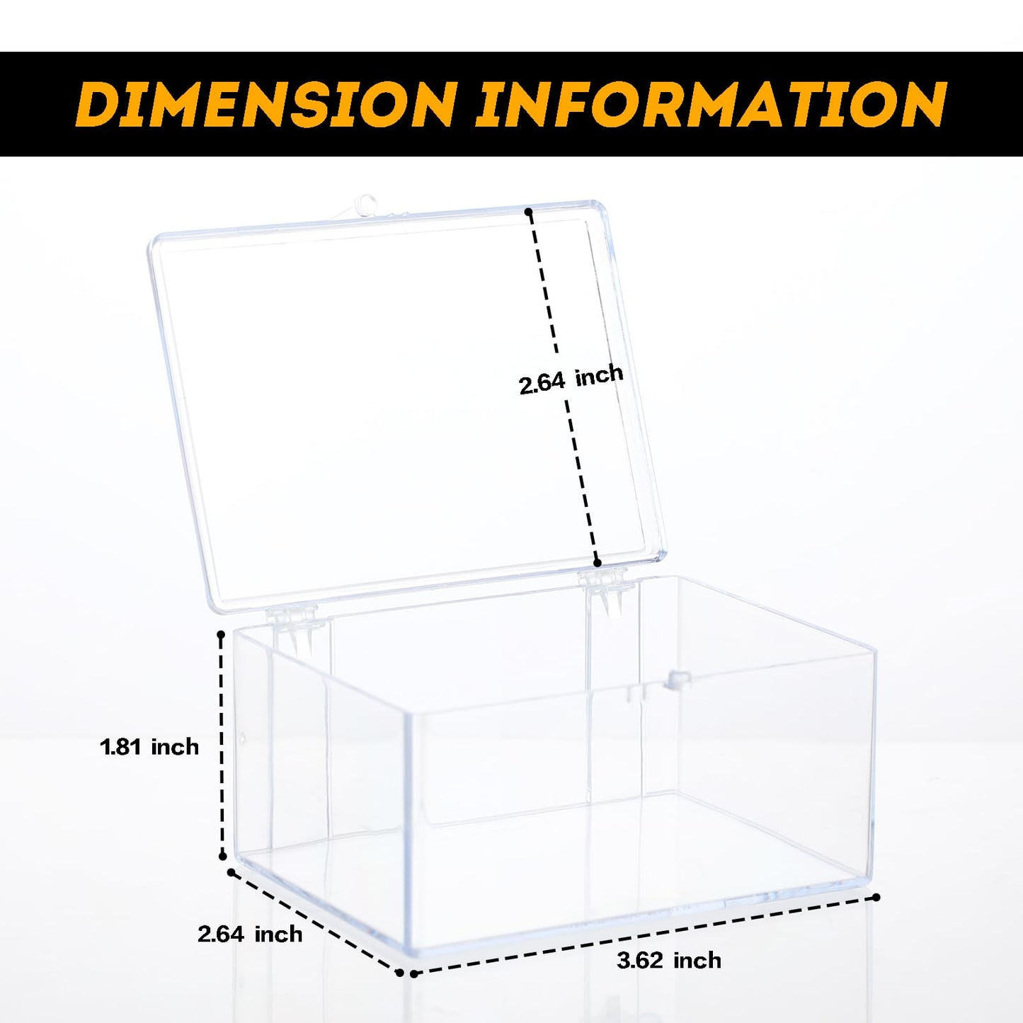 RIXUGIT 10-Pack 100-Count Deck-Case Card-Box - Hinged Trading Card Storage Box, Trading Deck Boxes, Clear Case Collection Storage Box for Gaming