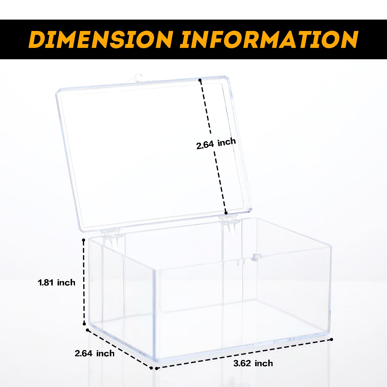 RIXUGIT 10-Pack 100-Count Deck-Case Card-Box - Hinged Trading Card Storage Box, Trading Deck Boxes, Clear Case Collection Storage Box for Gaming