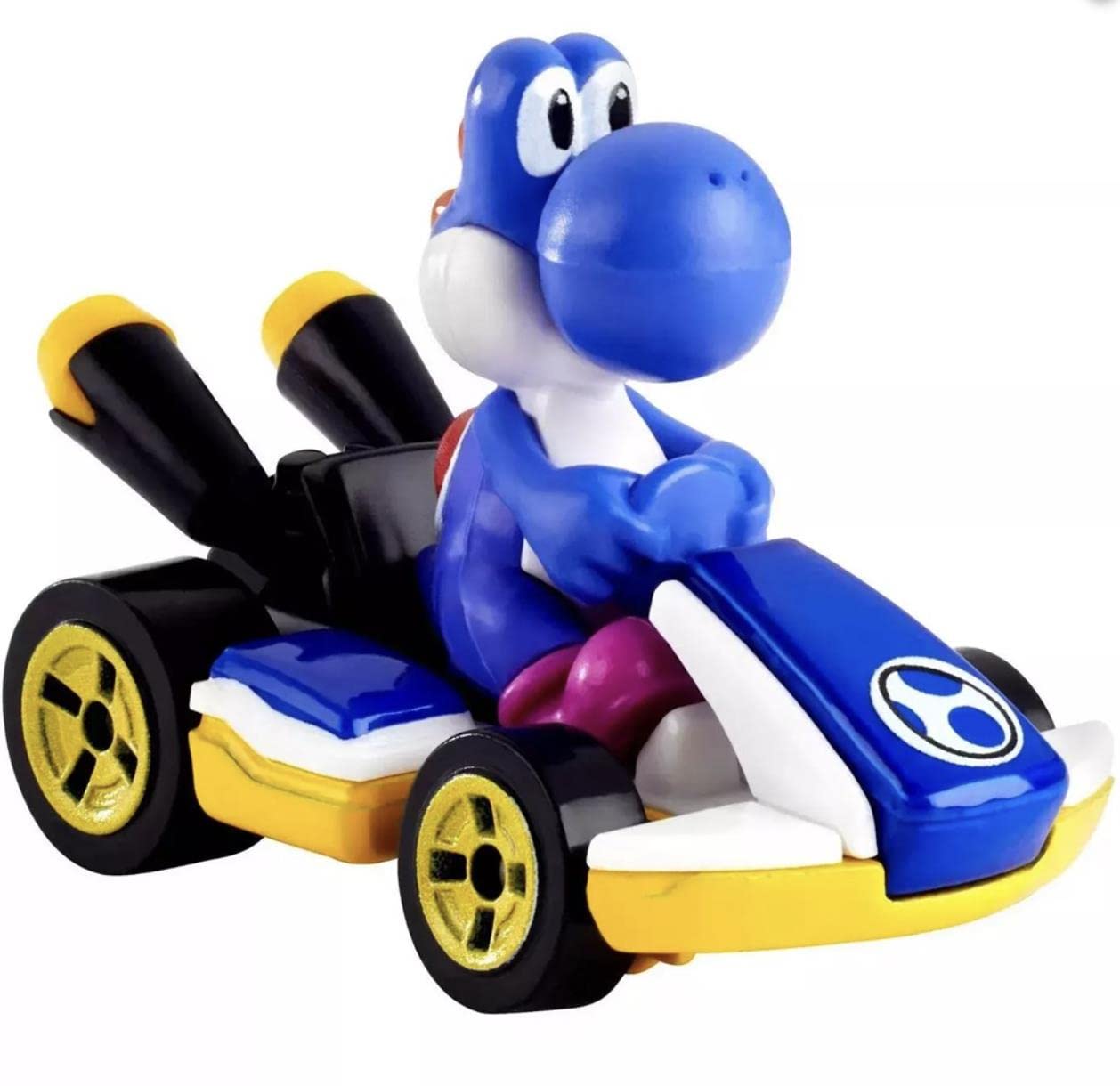 Hot Wheels Mario Kart Blue Yoshi Standard Kart