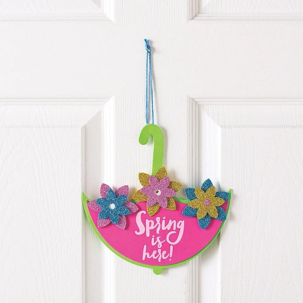 Spring Hanging Umbrella Sign Craft Kit -12 - Crafts for Kids and Fun Home Activities