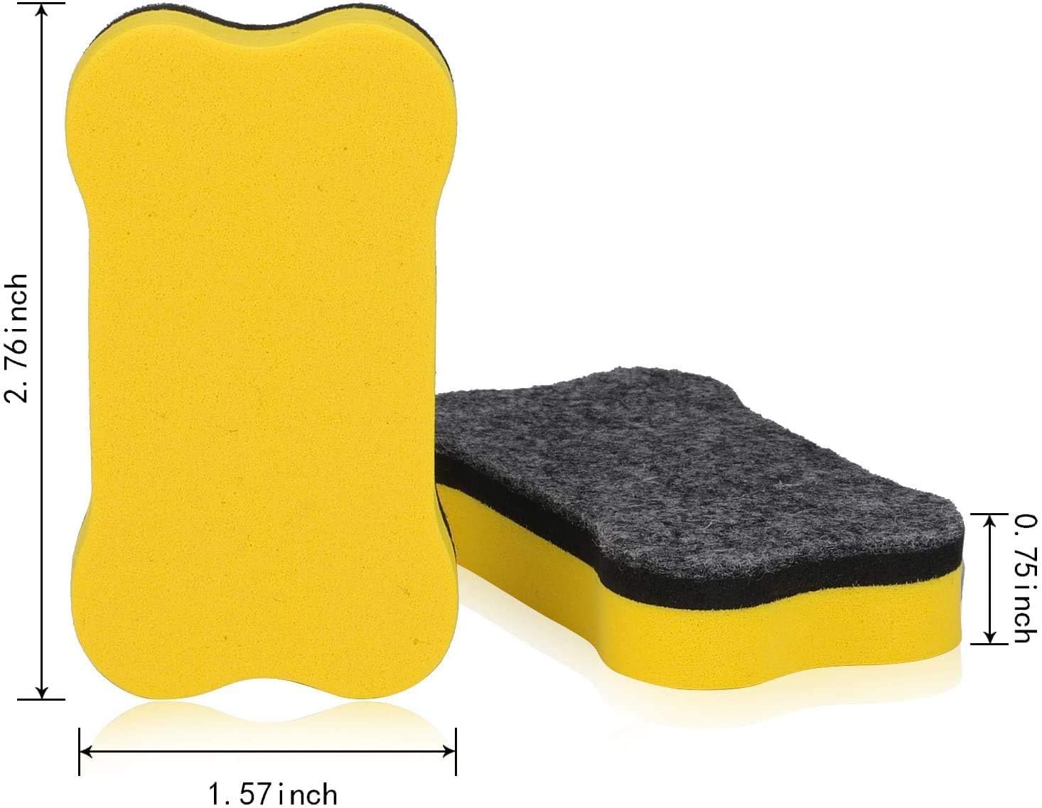 4PCS Dry Eraser Whiteboard Magnetic Erasers Mini Dry Board Erase for Teacher Home Kids Student Classroom