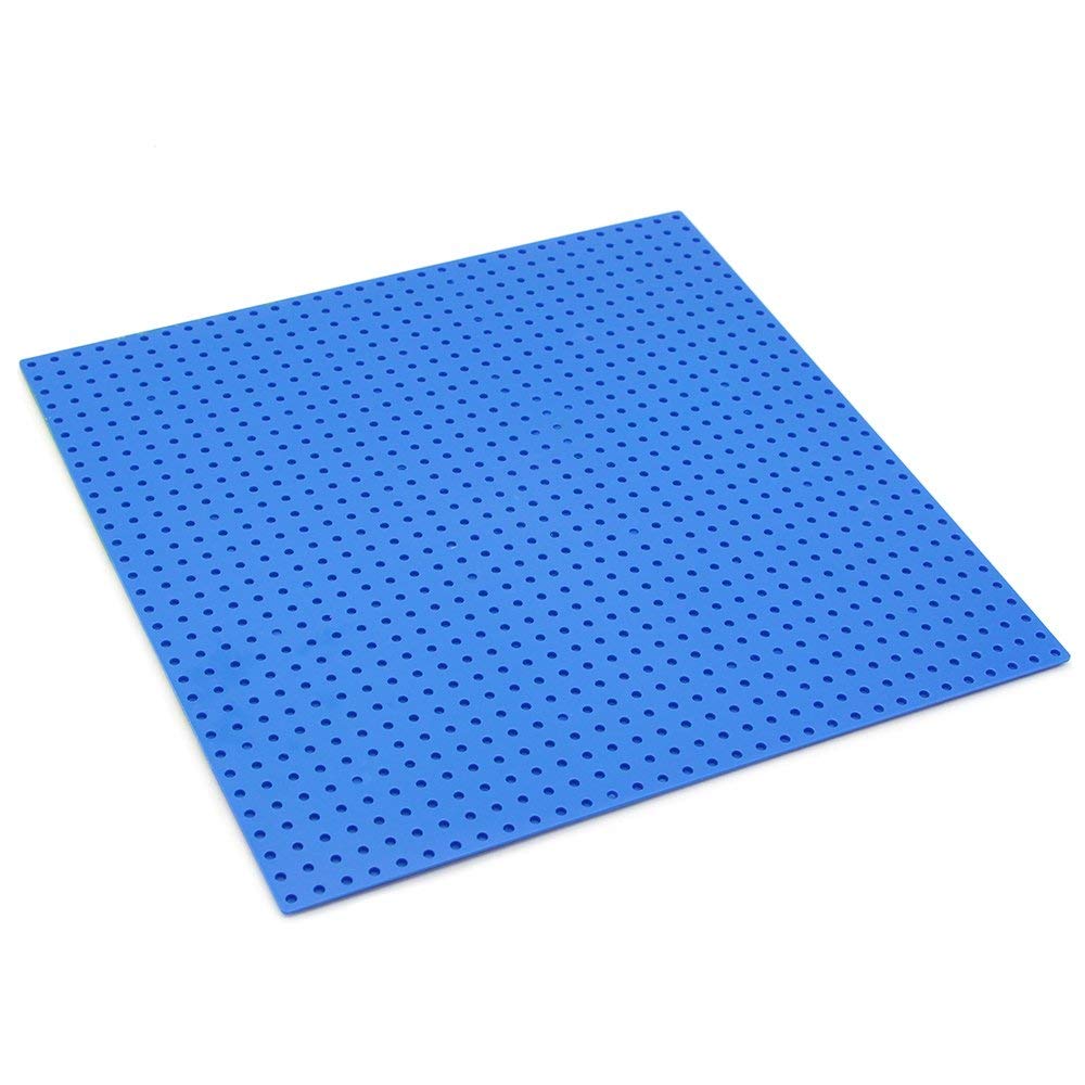 Feleph 4 Pieces Classic Blue Baseplate for City Road Beach, Ocean Island Street Water Base Plate 10 x 10 Inches, Pirates Sea Toy Kit for Building