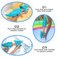 unanscre 2 Pack Dinosaur Water Blaster Soaker Gun for Kids, Dino Pump Action Outdoor Squirt Gun, Long-Range Shooting Water Squirters Toys