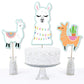 Big Dot of Happiness Whole Llama Fun - Llama Fiesta Baby Shower, Birthday Party Centerpiece Sticks - Table Toppers - Set of 15