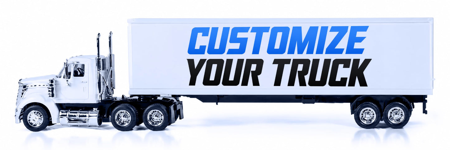 NewRay Customize 18 Wheeler Toy Truck with Trailer, 1:43 Scale Replica International Lonestar Diecast Truck, Customize Toy, Personalized Diecast Toy